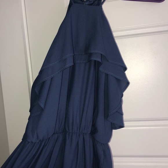 Navy high low dress - Picture 4 of 6